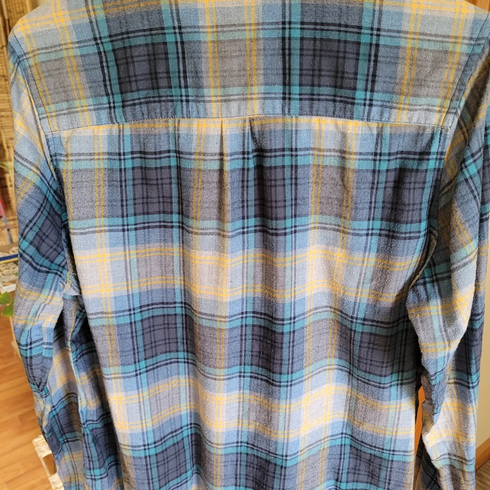 Pendleton Lightweight Checkered Shirt in Blue and Yellow, W's L - Picture 4 of 5